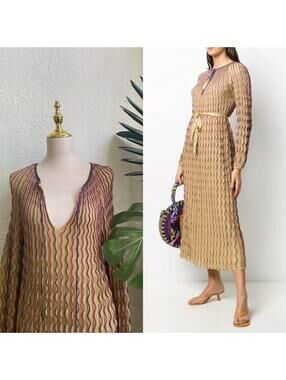 Missoni Wave-Print Knitted Maxi Dress | Large/XL